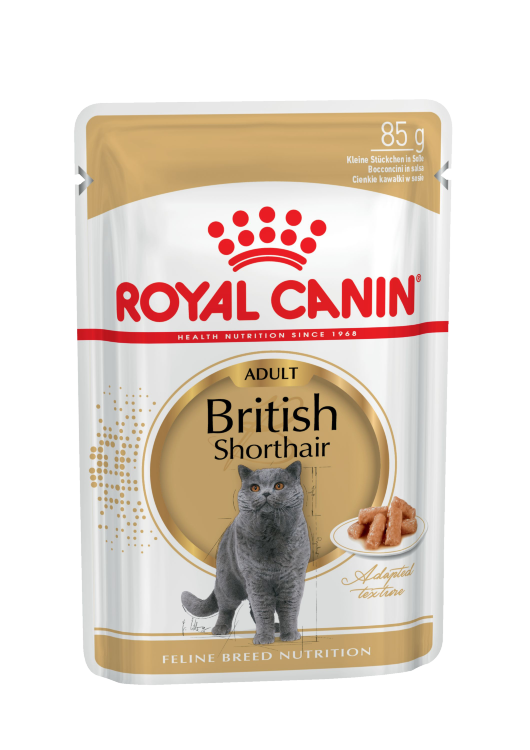 Royal Canin (Роял Канин) British Shorthair Adult Пауч для взрослых кошек породы Британская короткошерстная в соусе 85 г