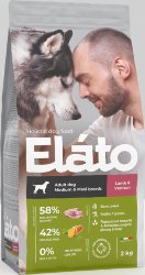 ЭЛАТО (ELATO) Корм д/взрослых собак средних и крупных пород с ягненком и олениной 2кг