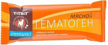 TiTBiT Immuno Лакомство для собак Гематоген мясной для собак 35 г