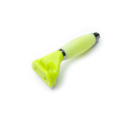 Pet star Расческа-триммер с силиконовой ручкой зеленая S 6*16 см