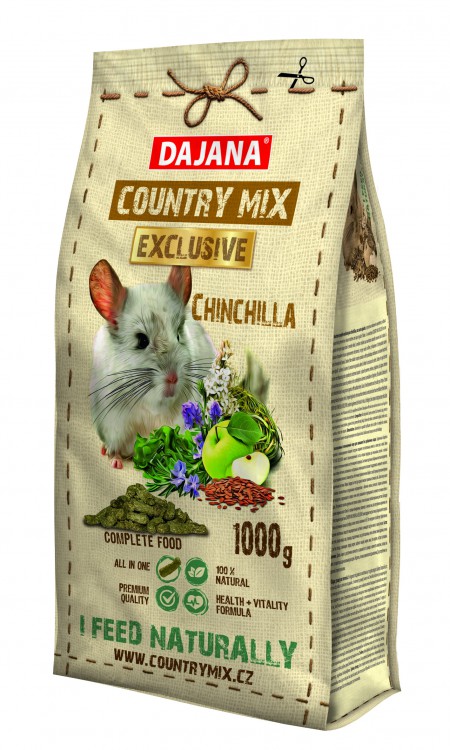 Dajana Country Mix Chinchilla Exclusive - Полнорационный корм для шиншилл, 500 гр.