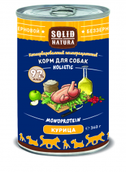 Solid Natura Holistic (Солид Натура Холистик) Консервы для взрослых собак с курицей 340 г