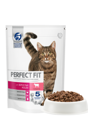 Perfect fit (Перфект фит) Adult Сухой корм для взрослых кошек с говядиной 190 г