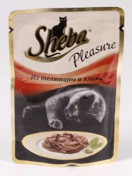 Sheba (Шеба) Pleasure - Ломтики в соусе с Языком и Телятиной