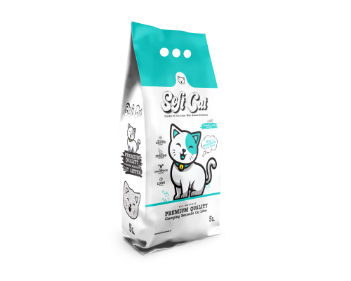 Soft Cat Наполнитель для кошачьего туалета комкующийся с ароматом марсельского мыла 5 л (Турция замена Ever Clean)