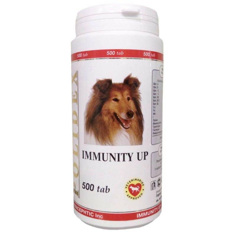 POLIDEX Immunity Up (Полидекс Иммунити Ап) - Витамины для иммунитета для собак 500 таб