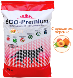 ECO Premium Персик наполнитель древесный персик 20,2 кг 55 л