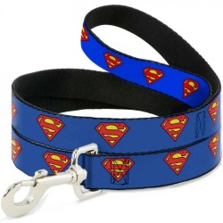 Buckle-Down Поводок для собак Супермен синий цвет 120 см