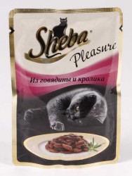 Sheba (Шеба) Pleasure - Ломтики в соусе с Говядиной и Кроликом