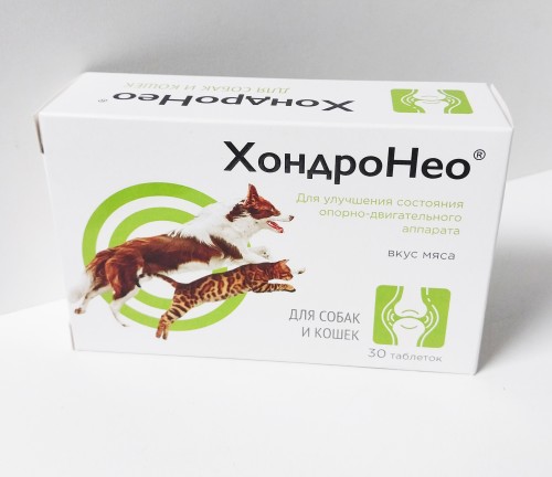 ХондроНео Для опорно-двигательного аппарата собак и кошек 30 табл (Хондроитин+Глюкозамин)