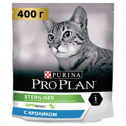Pro Plan (ПроПлан) Sterilised Rabbit - Сухой корм для кастрированных котов и стерилизованных кошек с Кроликом 400 г