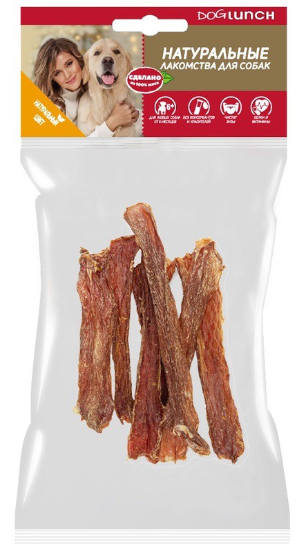 DogLunch (Дог ланч) лакомство для собак Пищевод говяжий 50 г