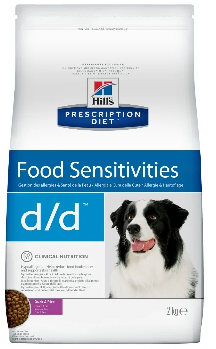 Hills (Хиллс) Prescription Diet d/d Canine Duck & Rice - Корм для собак с Уткой и Рисом при пищевой Аллергии и Дерматите
