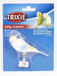 Trixie (Трикси) - Игрушка для птиц "Пластиковый попугай на пружине"