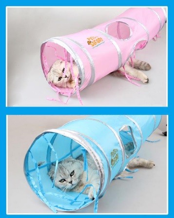 Игрушка для кошек "Веселый складной тоннель"