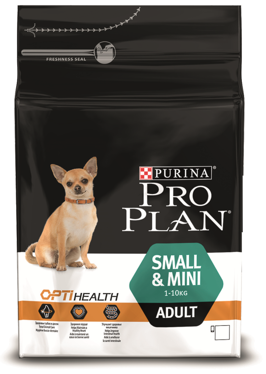 PRO PLAN OPTIHEALTH для взрослых собак мелких и карликовых пород с курицей 7 кг