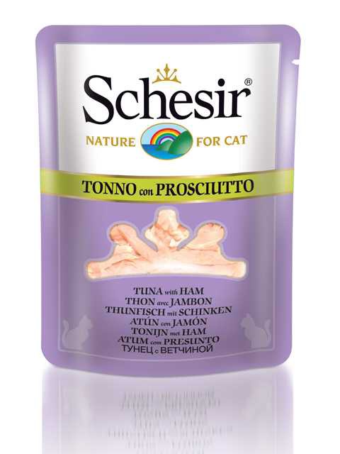 Schesir (Шезир) Pollo Prosciutto - Корм для кошек с Куриным филе и Ветчиной (Пауч)
