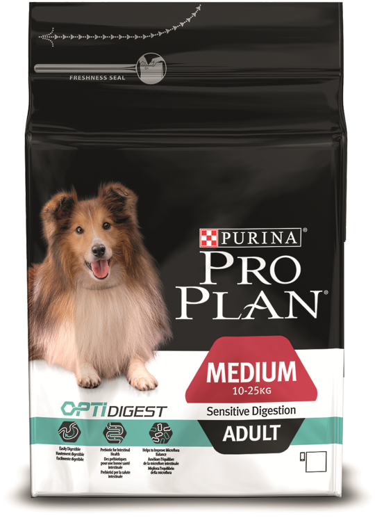 PRO PLAN OPTIDIGEST для взрослых собак средних пород с чувствительным пищеварением с ягненком 14 кг