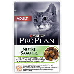 Pro Plan (Про План) Nutri Savour Housecat Пауч для домашних кошек с ягненком в желе 85 г 10 шт