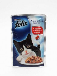 Felix (Феликс) - Аппетитные кусочки с Курицей и Томатом в Желе
