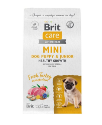 Brit Care (Брит Кэа) Mini Healthy Growth Сухой корм для взрослых собак и щенков мелких пород с индейкой 400 г