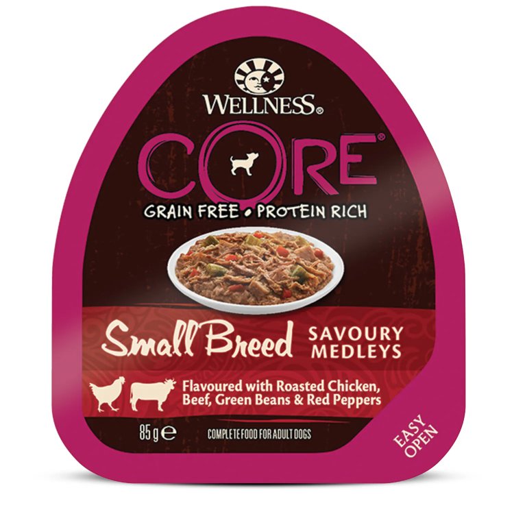 CORE Small Breed Влажный корм д/собак мелких пород Курица с говядиной, зеленой фасолью и красным перцем 85г