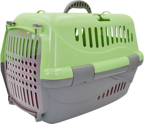 Homepet переноска пластиковая зеленая 48х32х32 см
