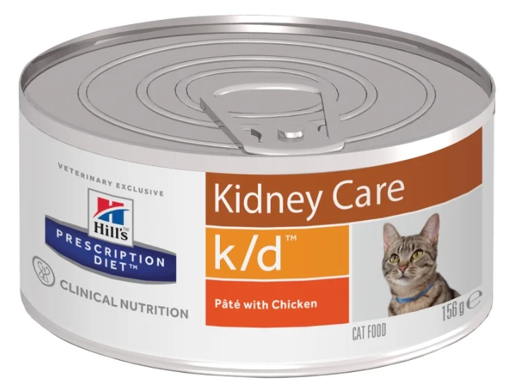 Hills (Хиллс) Prescription Diet k/d Feline - Корм для кошек при Почечной недостаточности с Курицей (Банка)