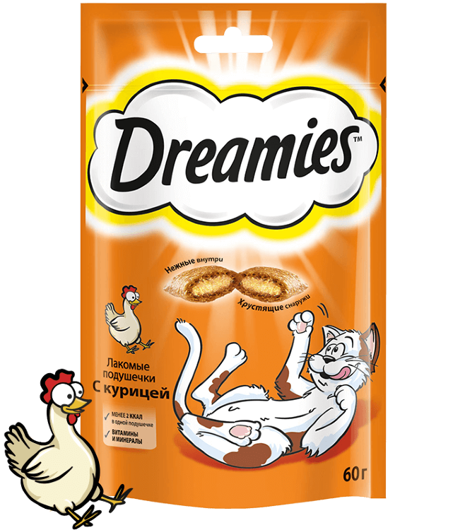 Dreamies (Дримс) - Лакомство Подушечки с Курицей