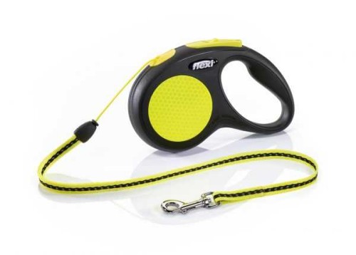FLEXI Рулетка New Neon L (5 м 50 кг), Лента/ремень желтый неон