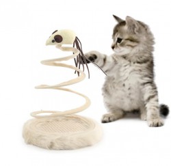 Игрушка для кошек "Мышь на спирали"