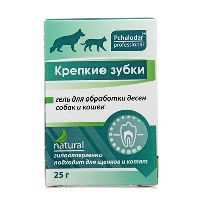 Пчелодар Крепкие зубки Гель для обработки десен собак и кошек 25 г