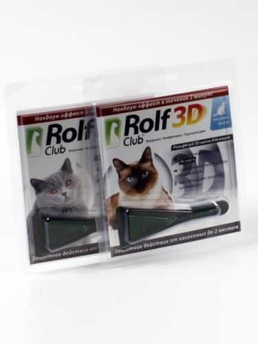 Rolf Club 3D (Рольф Клуб) Капли на холку от блох и клещей для кошек весом более 4 кг 1 пипетка