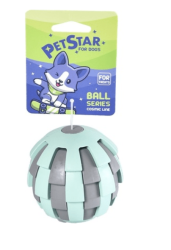 Pet star Игрушка для собак Мяч для лакомств голубой термопластичная резина 7,8 см