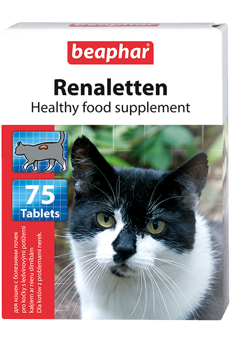 Beaphar (Беафар) Renaletten Пищевая добавка для кошек с проблемами почек 75 табл