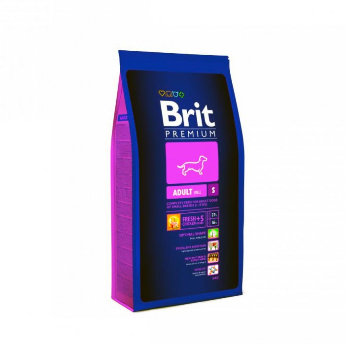 Brit Premium Adult S сухой корм для взрослых собак мелких пород 8 кг