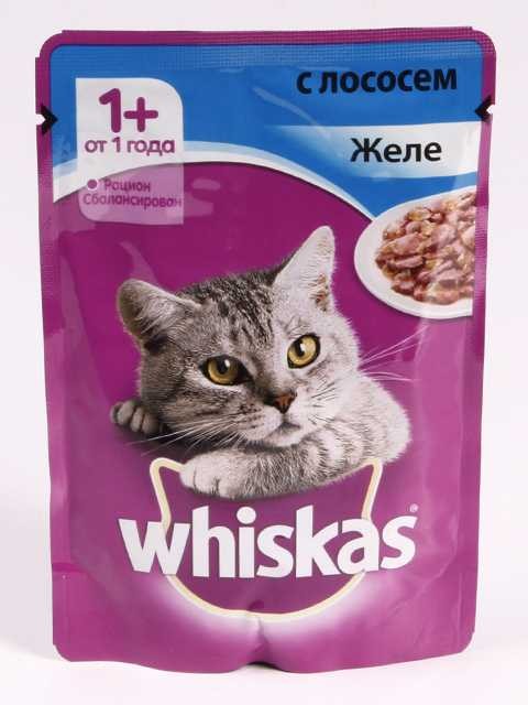 Whiskas (Вискас) Влажный корм для кошек с лососем в желе 75 г