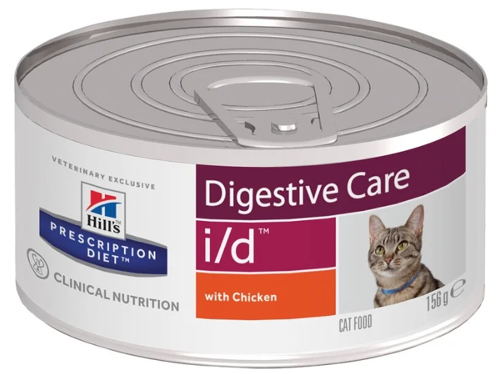 Hills (Хиллс) Prescription Diet i/d Feline Chicken - Корм для кошек с Курицей при заболеваниях Пищеварения, ЖКТ (Банка)