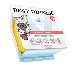 Best Dinner Vet Gastrointestinal Консервы ламистр для кошек для профилактики заболеваний ЖКТ с курицей в паштете 100 г 5 шт