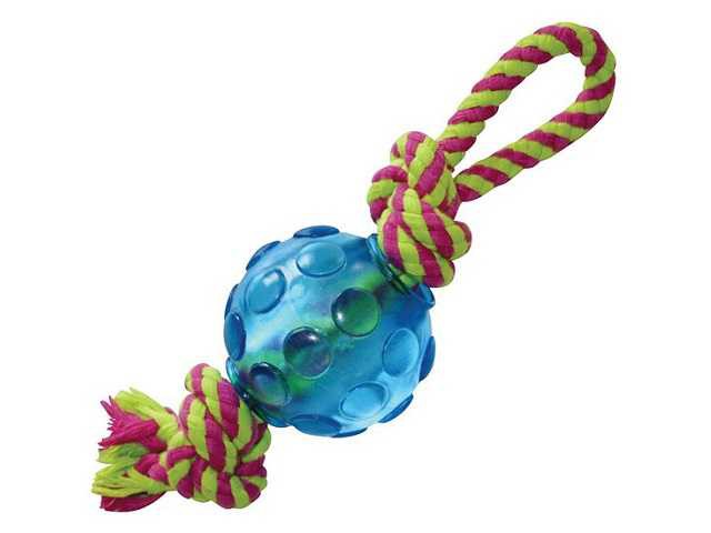 Petstages Orka Mini - Игрушка для собак "Мяч с Канатом"