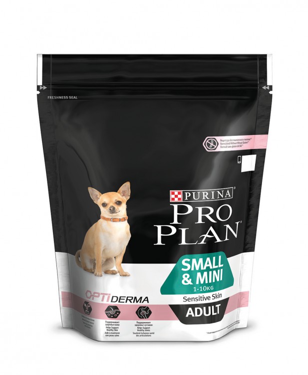 Pro Plan (ПроПлан) Adult Small&Mini Sensitive Skin - Сухой корм для собак мелких пород 1 - 10 кг с чувствительной кожей с Лососем 700 гр