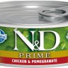 Farmina N&D Prime (Фармина НД Прайм) Консервы беззерновые для кошек с курицей и гранатом 70 г