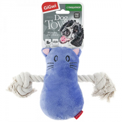 GIGWI (Гигви) Игрушка д/собак Кот с пищалкой