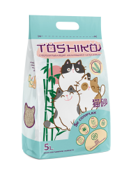 Toshiko Натуральный комкующийся наполнитель древесный без запаха 1,9 кг 5 л