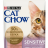Cat Chow (Кэт Чау ) Sensitive - Диетический корм для кошек при Чувствительном пищеварении 400 г