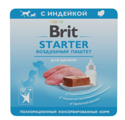 Brit Premium (Брит Премиум) Starter Консервы для щенков с индейкой воздушный паштет 100 г 5 шт