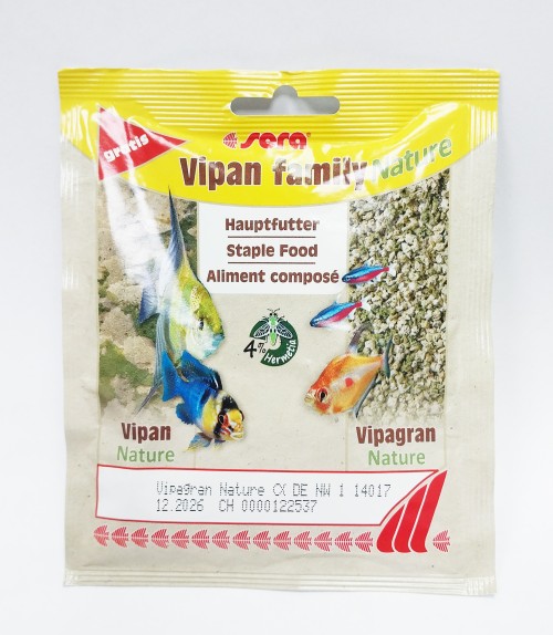 Sera (Сера) Vipan Family Nature Основной корм для рыб 12 г (хлопья и гранулы, пакет саше)