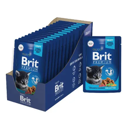 Brit Premium (Брит Премиум) Пауч для котят с цыпленком в соусе 85 г