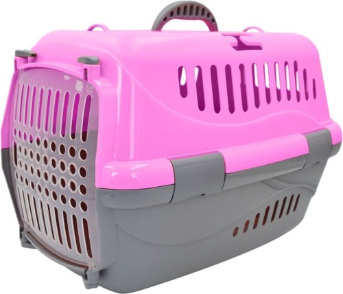 Homepet переноска пластиковая розовая 48х32х32 см