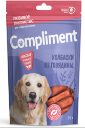 Compliment Лакомство для собак всех пород Колбаски из говядины 50 г